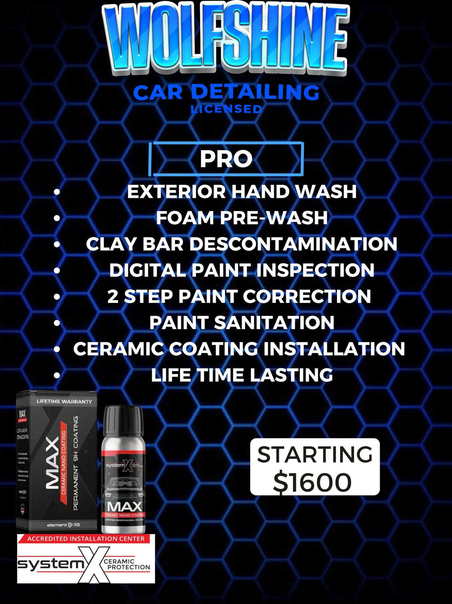 professional ceramic coating book with $200